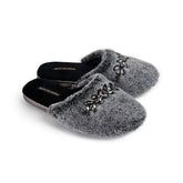Dido Slippers with Jewelled Trim