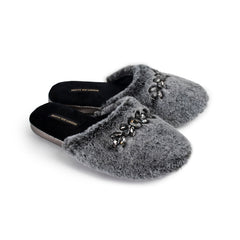 Dido Slippers with Jewelled Trim