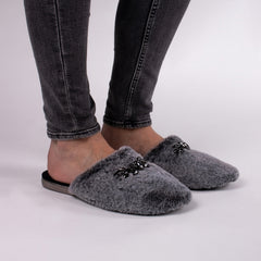 Dido Slippers with Jewelled Trim