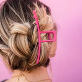 Hot pink claw clip