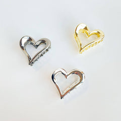 Amara | Heart Shape Metal Claw Clip: Assorted