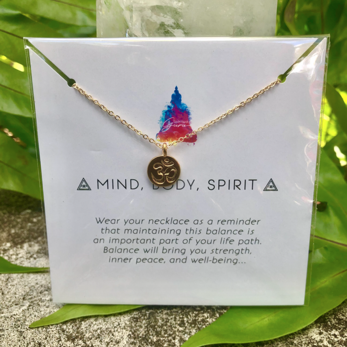 "Mind, Body, Spirit" Affirmation Necklace