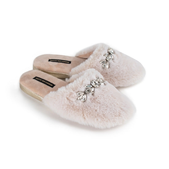 Dido Slippers with Jewelled Trim