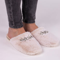 Dido Slippers with Jewelled Trim